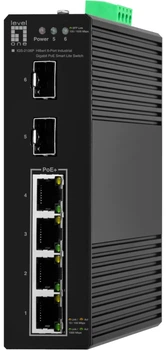 Промисловий комутатор LevelOne Hilbert IGS-2106P Чорний (IGS-2106P)