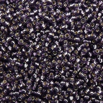 RR Бісер Miyuki Round Rocailles 11/0 (лавандовий із сріблястою серединкою), 50 г