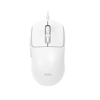 Проводная мышь WIWU WM111 USB для компьютера и ноутбука, белая