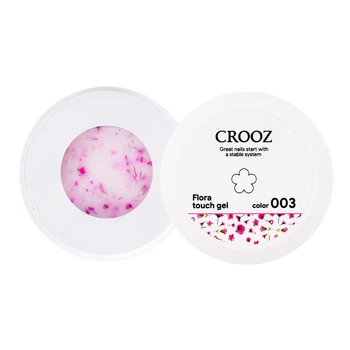 Гель для наращивания Crooz Flora Touch Gel #03 с сухоцветами 15 мл