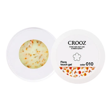 Гель для наращивания Crooz Flora Touch Gel #10 с сухоцветами 15 мл