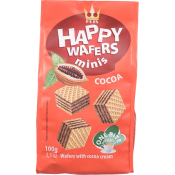 Вафлі FLIS Happy Wafers з начинкою какао 100 г И469