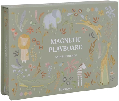 Magnetyczna tablica do zabawy Little Dutch Magnetic PlayBoard Safari Friends (8713291774537)