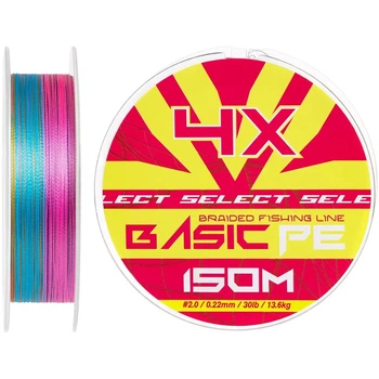 Шнур Select Basic PE 150m (разноцветный) #2.0/0.22mm 30lb/13.6kg