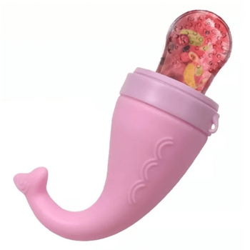 Силиконовый ниблер Feeder and Teether – детская кормушка и прорезыватель 2 в 1 (розовый)