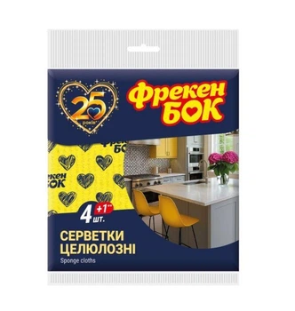 Салфетка для сбора целлюлоза Фрекен БОК Аккорд 4+1шт