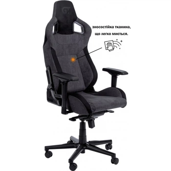 Геймерское кресло GT Racer X-8005 Dark Grey/Black Suede