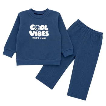 Костюм для хлопчика інтерлок-вафелька Арлекін Cool vibes 7274-812 80 см Індіго