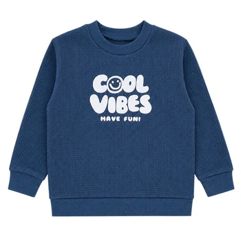Джемпер для мальчика интерлок-вафелька Арлекин Cool vibes 4264-812 80 см Индиго