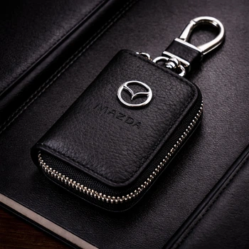 Чехол для ключей с карабином Mazda (Кожа)