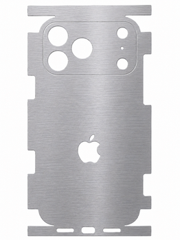 Вінілова захисна плівка для iPhone 17 Pro max Срібний Металік (Brushed Aluminum) | Текстура | Задня кришка