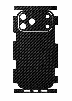 Карбонова захисна плівка 3D Carbon для Apple iPhone 17 Pro Max на задню панель та блок камер (чорний карбон )
