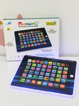 Дитячий планшет-розвивашка WToys українською, абетка, загадки, скоромовки, пісні