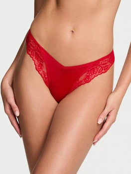 Трусики танга женские Victoria's Secret 742088410 XL Красные (1161703358)