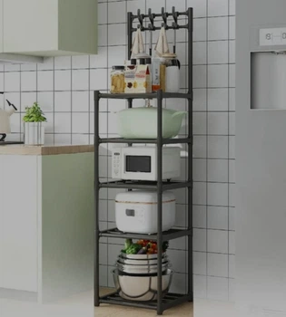 Кухонний стелаж на колесах на 4 полиці 130х42х34 см