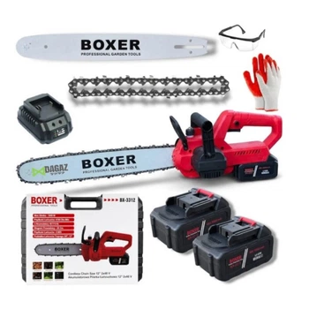 Аккумуляторная бесщеточная цепная пила в кейсе BOXER BX-3312 с шиной 12" (30 См) 2 АКБ 24V/6Ah (47677)