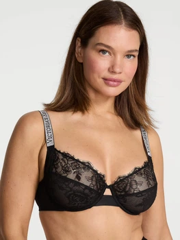 Бюстгальтер Fabulous by Victoria's Secret Shine Strap Lace Unlined Full-Cup Bra Victoria’s Secret Чорний 36D