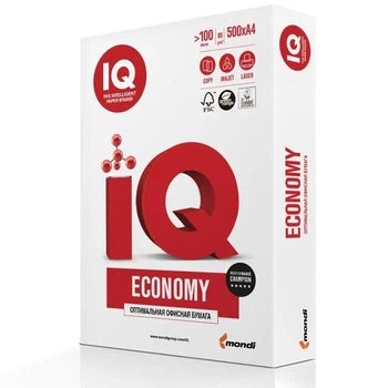 Бумага офисная А4 IQ Economy 80г/м2 500 листов для печати