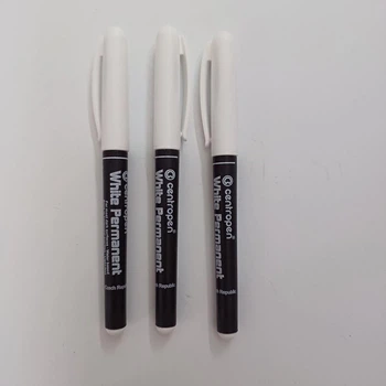 Маркер перманентний CENTROPEN Permanent White 1.2 мм білий з круглим наконечником