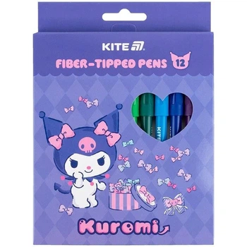 Фломастеры Kite HK25-447-2 Kuromi 12 цветов для рисования