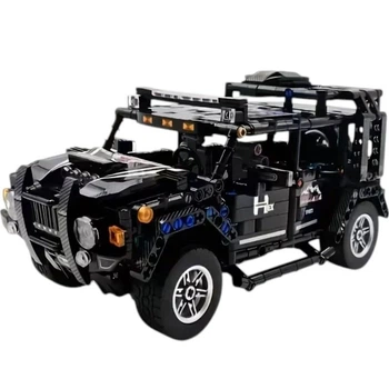 Конструктор машинка Хаммер 30см джип Hummer Technic на 909 деталей для хлопчиків чорний (919)