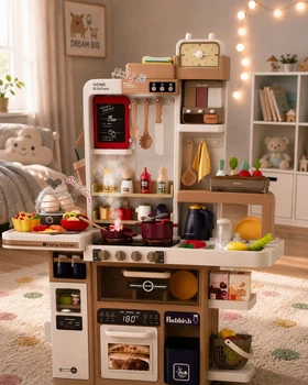 Игровая детская кухня 889-332 с водой, паром, светом и звуком 93 см