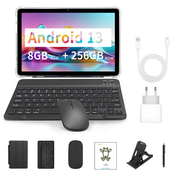 Планшет BDF G10 8ГБ 256ГБ Android 13 Set Version с комплектом аксессуаров Grey