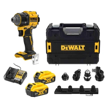 Дрель-шуруповерт аккумуляторный бесщеточный с сменными насадками DeWALT DCD803P2T