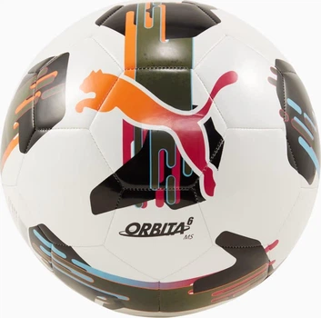 Мяч футбольный Puma Orbita 6 MS белый, черный, оранжевый Уни 5