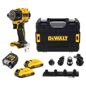 Дрель-шуруповерт аккумуляторный бесщеточный с сменными насадками DeWALT DCD803D2T
