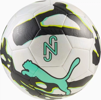 Мяч футбольный Puma Neymar JR Graphic Ball белый, черный, мятный Уни 4