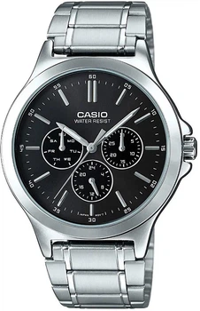 Мужские часы Casio MTP-V300D-1A черные 50 м
