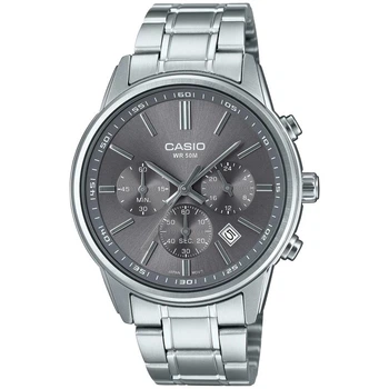 Мужские часы Casio MTP-E515D-8A серые 30 м