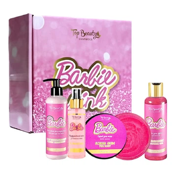 Подарочный набор косметики для женщин TopBeauty Barbie Pink Бокс, 4 продукта