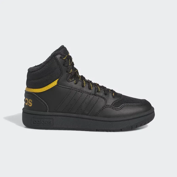 Кросівки Adidas Hoops 3.0 Mid Core Black/Core Black/Preloved Yellow 36.5-4.5-23.8см