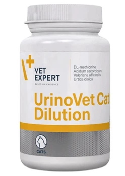 Пищевая добавка для кошек Vet Expert UrinoVet Cat Dilution при мочекаменной болезни, 45 капсул