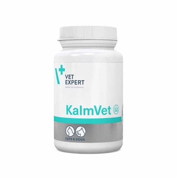 Пищевая добавка для котов и собак Vet Expert KalmVet (уменьшения симптомов стресса) таблетки - 60 шт