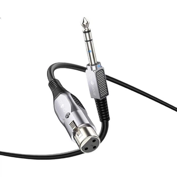 Аудиокабель Choseal QS3573T3 Jack 6.3 мм — XLR (мама), 3 м