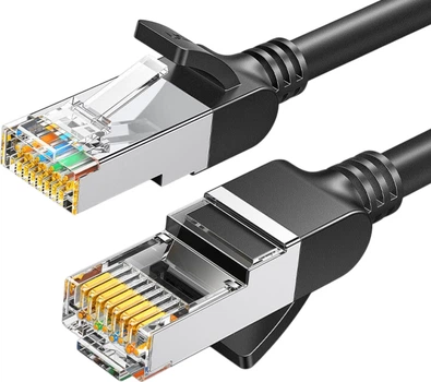 Патч-корд Ugreen Cat 6 медь 1 Гбит/с PoE 50 м Черный (25018)