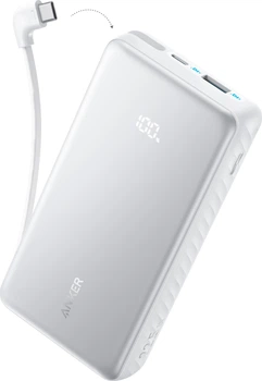 УМБ ANKER 20000 mAh Built-In USB-C Cable 22.5W White (A110EH21)