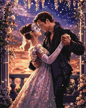 Картина по номерам Ideyka Поцелуй под маской 40х50 см (KHO8745)