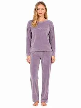 Велюровий костюм для дому XL Pijamoni Лавандовий арт 4200-71