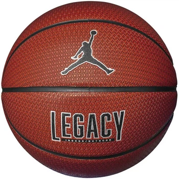 М'яч баскетбольний Nike JORDAN LEGACY 2.0 8P DEFLATED AMBER/BLACK/METALLIC SILVER/BLACK розмір 6 J.100.8253.855.06 (Оригінал)
