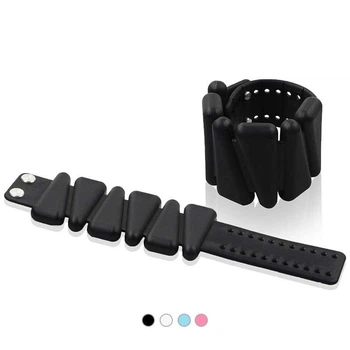 Браслеты-утяжелители для рук и ног с силиконовым покрытием Gemini Sport по 1LB G8822 Черный