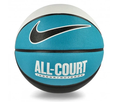 Мяч баскетбольный Nike Everyday All Court 8P Deflated размер 7 White/Teal Nebula/Black N.100.4369.110.07 (Оriгинал)