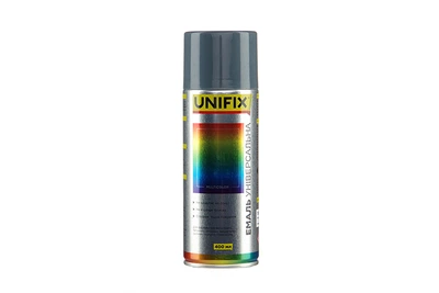 Эмаль универсальная акриловая RAL 7024 Серый графит гл. 400мл UNIFIX