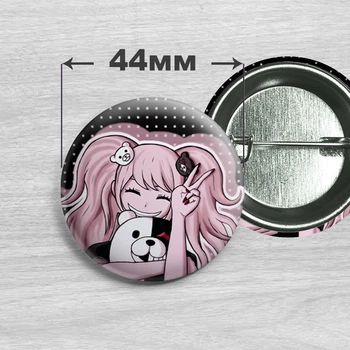 Значок Джунко Эношима из аниме Данганронпа / Danganronpa. №8. 44мм