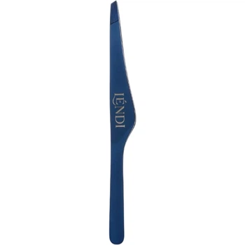 LENDI Blue Sapphir Пінцет для брів скошений (синій сапфір)