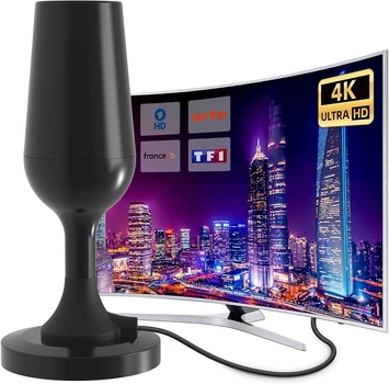 Кімнатна TV-антена DVB-T2/HDTV 360° з магнітною основою для телевізора