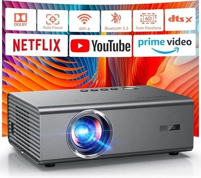 Смарт-проектор KOGATA GC357 Full HD 1080p с Wi-Fi 6 и Bluetooth, автофокус, поддержка 4K, до 300 дюймов